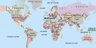 Mappa di bucarest mondo 