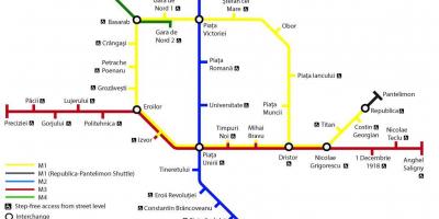 Mappa di bucarest trasporto pubblico 