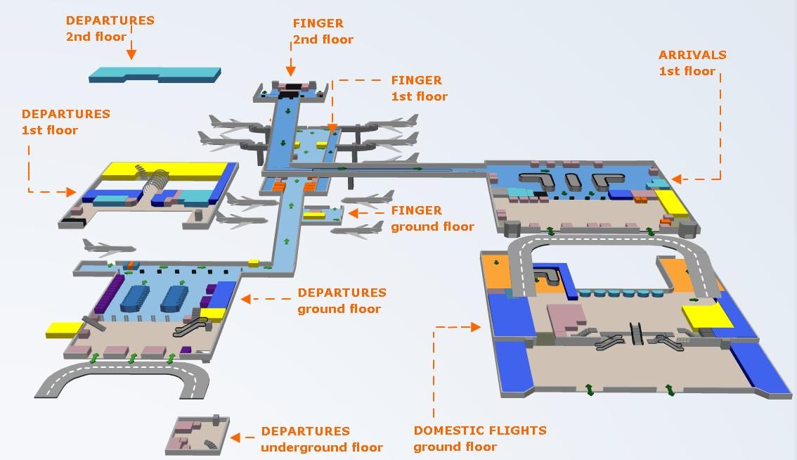 otp aeroporto mappa